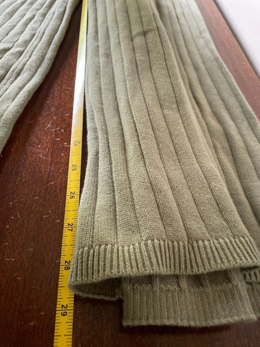 Haven Well Within Organic Cotton Wide Rib Pants and Boxy Top Set Lounge Green XL - Picture 11 of 11